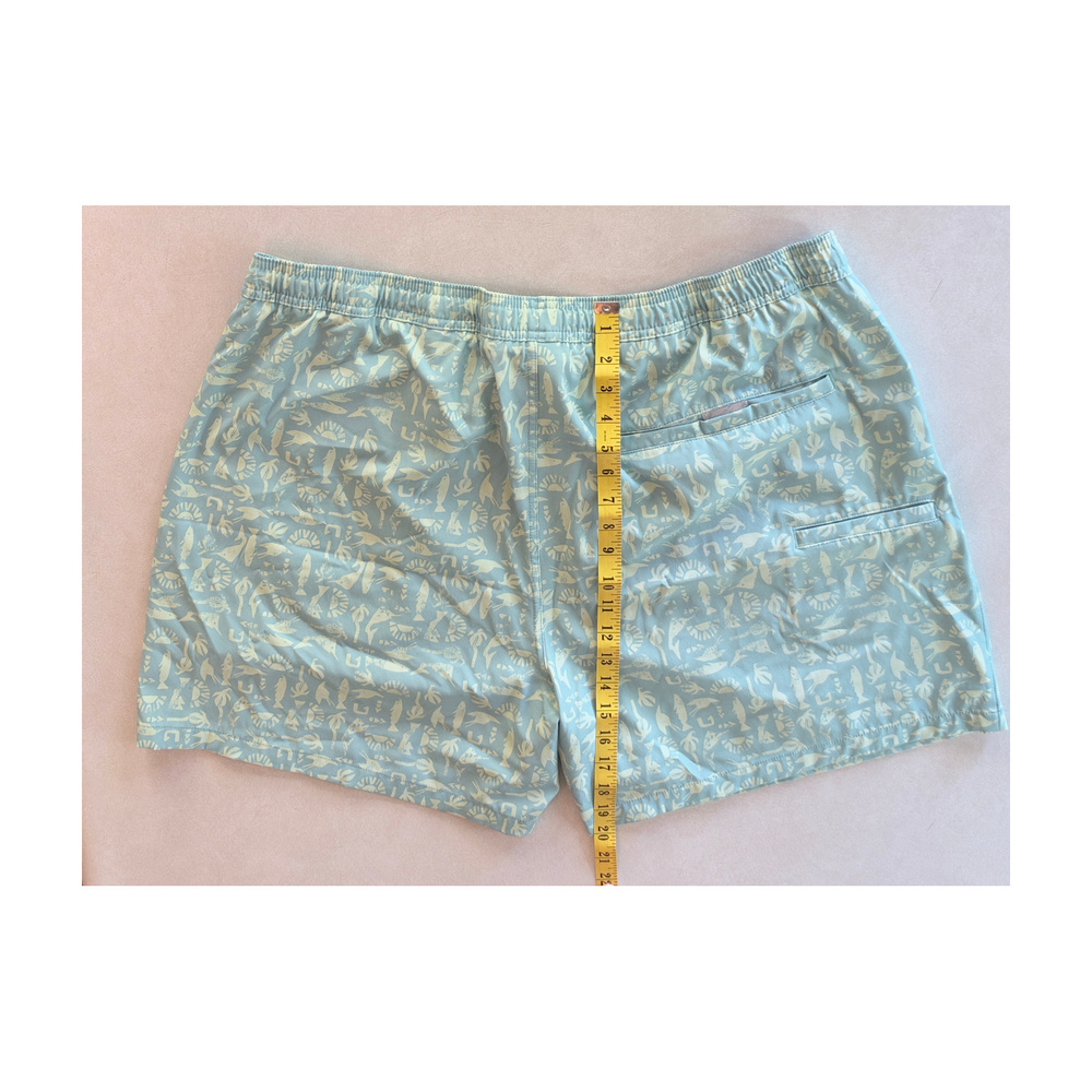 Huk Swim Shorts XXXL Aqua Tropical Fish Print Drawstring - Picture 4 of 5